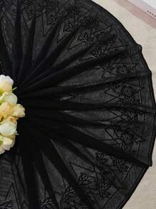 1入組1公尺長彈性花邊修邊,25cm寬,適用於diy製作服裝禮帽裙子等裝飾材料