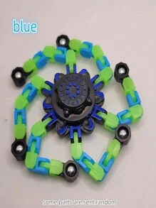 鏈條連接led夜光玩具,解壓拼圖玩具,手部變形,是生日和聖誕節等節日的理想禮物 - 藍色 - 查看 2