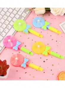 10pcs/20pcs Mixed Color Plastic Party Whistles - Multicolor - View 1
