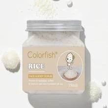 350ml Rice Body Scrub With Walnut Particles For Deep Cleansing And Exfoliating, Remove Dead Skin And Hydrate, Nourish Skin Care