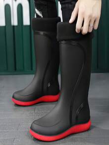 男士高筒防滑防水絕緣雨靴 - 紅色 - 查看 3