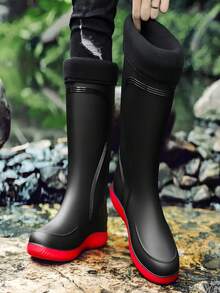 男士高筒防滑防水絕緣雨靴 - 紅色 - 查看 1