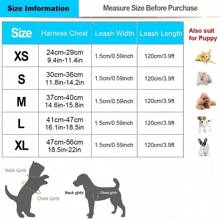 寵物胸部和背部背帶安全帶,帶有網狀皮帶,適用於狗和貓,防脫落和行走, - 綠色 - 查看 6