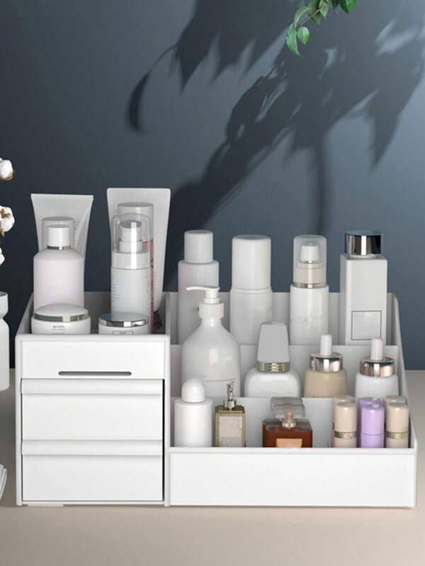 1pc Drawer Style Cosmetic Storage Box, Plastic Makeup Organizer For Dormitory, Household Use, Vanity Table, Desk Hair Clips Makeup Organizer Bag, Room Decor, Bags, Makeup Bag, Vanity, Travel, Make Up Bag, Organizer, Storage, Travel Essential, Makeup Organizer, Makeup Bags, Toiletry Bag, Desk Organiser, Cosmetic Bag, Makeup Pouch, Make Up Organizer, Vanity Accessories, Make Up Pouch, Make Up Bags, Jewellery Box, Pouch, Makeup Brush Holder, Brush Holder, Perfume Organiser, Pouch Bag