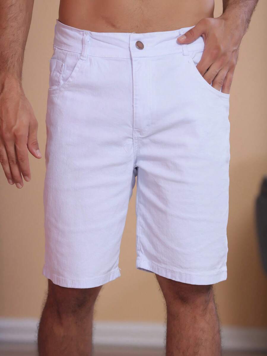 Men Denim Shorts - trắng - Xem 1