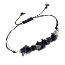 天然寶石碎片水晶手鍊可調節順序,有助於平衡身心靈,靈氣禮物 - 彩色 - 查看 13