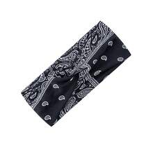 1入組男女瑜珈運動頭帶,具有彈性、防滑、寬幅、吸汗等特點,適用於跑步運動 - 黑色 - 查看 2