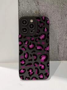 Pink Leopard Print Thickened Anti-Fall Phone Case Compatible With Apple, Samsung, And Huawei - Multicolor - View 3