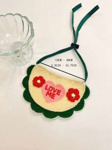 Green Lace Pet Scarf - Green - View 3