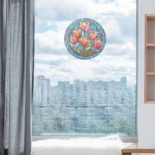 1 Miếng Đầy màu sắc Thiết kế hoa Tỉnh điện Cửa sổ Phim ảnh Trong suốt Trang trí Ly Phim ảnh Đối với Phòng tắm , Phòng bếp , Phòng ngủ , Cửa Và Cửa sổ - Nhiều màu - Xem 2