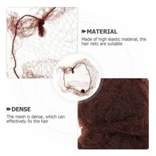 Paquete de 10 redecillas de cabello de color café súper finas y de gran elasticidad, invisibles, ideales para mujeres en trabajos como baile, azafata y enfermería. Ideales para recogidos de cabello. Elegantes sujetadores elásticos para coleta, coleteros, bandas elásticas para el cabello, scrunchies, cuerda para el cabello y ligas para el cabello.