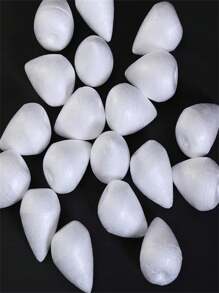 50pcs Pointed Cone Shaped Foam - White - View 2