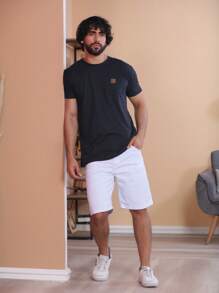 Men Denim Shorts - trắng - Xem 5
