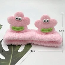 Amarre De Cabello Con Lazo De Flores - Rosa - Ver 2