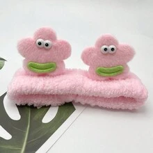 Amarre De Cabello Con Lazo De Flores - Rosa - Ver 1