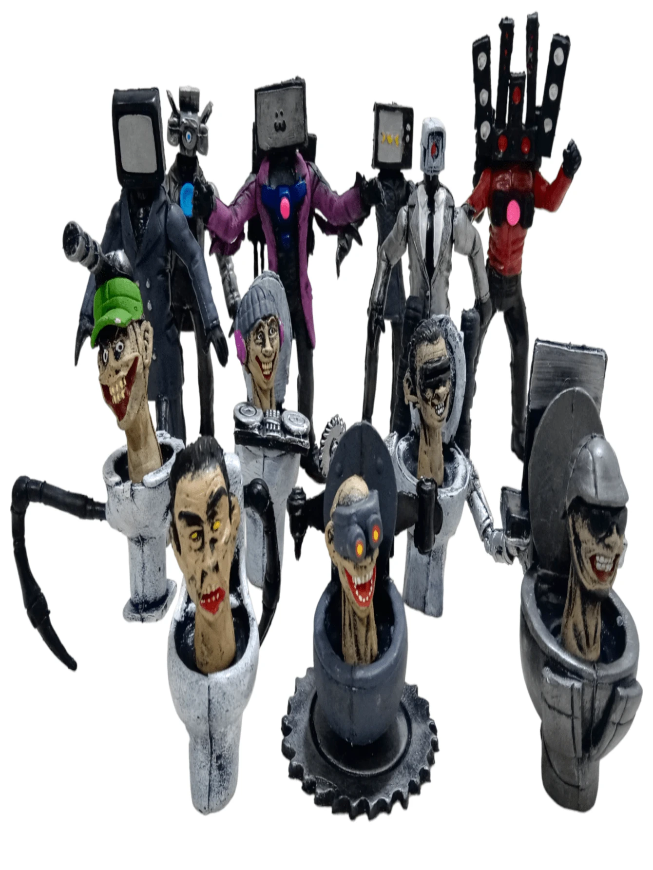 SKIBIDI TOILET SET 12 PERSONAJES SKIBIDI TOILET, 6 TITANES Y 6 SKIBIDIS - Multicolor - Ver 1