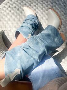 BOTA VAQUERA ESTILO COWBOY CON CAPA EFECTO ARRUGA - Albaricoque - Ver 2