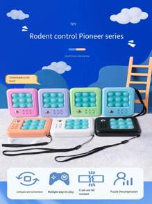 Random Color Bead & Gear Fidget Toy For Squeezing & Bubble Popping, Stress Relief - Orange - View 5