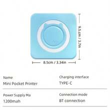 Portable Mini Printer, Macaron Purple - Macaron purple - View 5