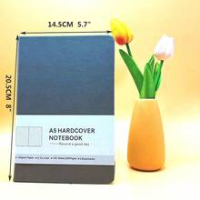 A5硬殼圓點厚筆記本,配有彈性帶 - 深灰色 - 查看 8