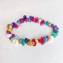 Natural Stone Bracelet Crystal Healing Chip Chain Bracelets ,Gemstone Polished Asymmetrical Crystals Stone - Multicolor - View 21