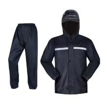 IMPERMEABLE PARA CICLISMO Y MOTOCICLISTA[h885y887] - Negro - Ver 4