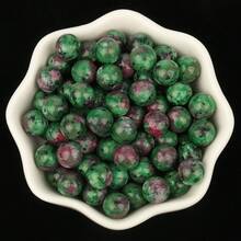 4-12mm天然石頭圓形綠虎眼石亞馬遜石藍寶石石英玛瑙斑彩間隔散珠,適用於珠寶製作diy手鐲項鍊 - 彩色 - 查看 16