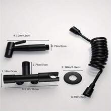 1pc No Drilling Required Stainless Steel Toilet Bidet Spray Set With Pressure Booster For Feminine Wash And Toilet Cleaning - Silver - View 7