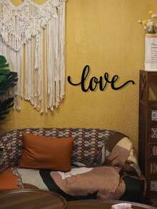 1入組黑色愛你更多標誌金屬牆飾,現代美麗的家居裝飾品,可掛在任何房間