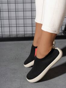 Women's Fashionable Breathable Walking Shoes, Colorblock Low Top Woven Casual Shoes, Comfortable Light Sports Travel Shoes