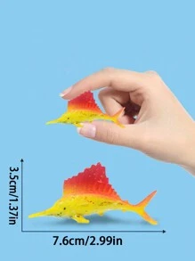 1件海洋生物挖掘玩具，DIY动手考古减压玩具，带你探索未知的海洋世界 - 藍色 - 查看 4