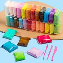12pcs Random Color Diy Air Dry Clay, Magic Modeling Clay, Ultra-Light Clay For Creative Crafts, Adult, Gift, Party Decoration Tools - Multicolor - View 6