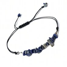 天然寶石碎片水晶手鍊可調節順序,有助於平衡身心靈,靈氣禮物 - 彩色 - 查看 11