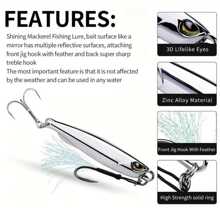 1pc Metal Jigging Fishing Lure Duo Hard Bait For Sea Trout, Tackle For Salmon Or Sea Bass