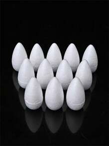 50pcs Pointed Cone Shaped Foam - White - View 1