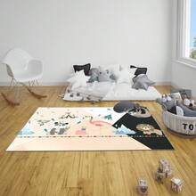 1塊兒童地墊,印花地毯,兒童家庭、教育、玩具,適用於客廳和臥室,適合男孩和女孩 - 彩色 - 查看 5