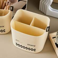 1 件极具吸引力的办公桌储物箱、手持储物篮 - 乳白色 - 查看 6