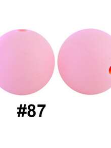 20入組15mm矽膠珠子,適用於嬰兒咬咬和diy珠寶製作,糖果色圓形散珠 - 彩色 - 查看 56