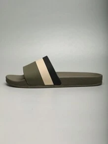 2025 New Heavy-Duty Striped Slippers For Women, Suitable For Indoor/Outdoor, Bathroom, Beach, Non-Slip Strap Slide Sandals