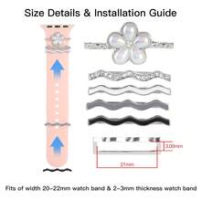 5pcs/Set Universal Silicone Watch Band Decorative Ring Compatible With Apple Watch Bands - Silver - View 11