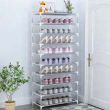 10 Layer Simple Shoe Rack Metal Shoe Shelf Footwear Amazing Shoerack Living Room Furniture Space Saving Shoes Organizer Stand Holder