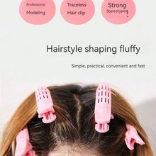 2pcs Fluffy Hair Claw Clips, Pink - Pink - View 1
