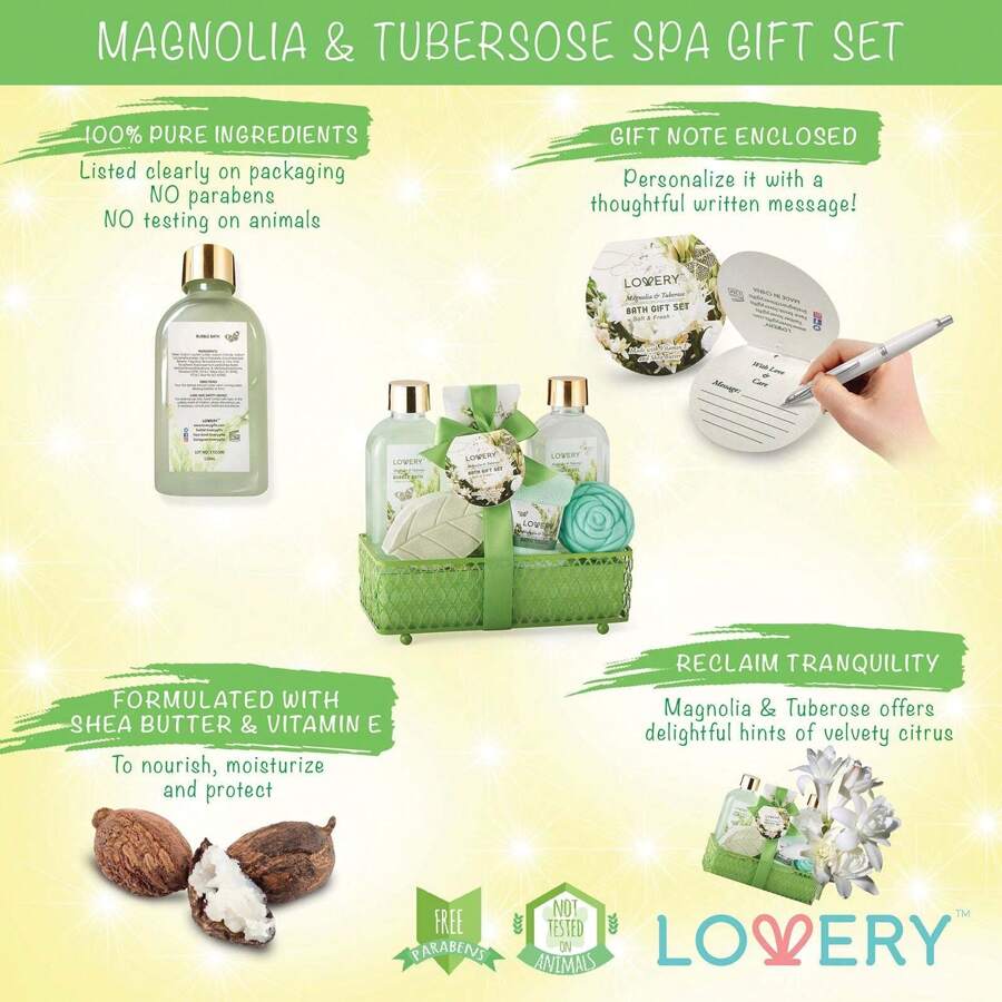 Lovery Paniercadeau spa maison Fragrance magnolia tubéreuse