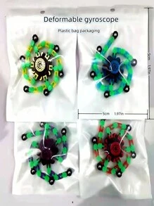 鏈條連接led夜光玩具,解壓拼圖玩具,手部變形,是生日和聖誕節等節日的理想禮物 - 藍色 - 查看 11