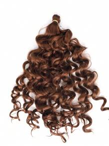 編織髮 哈瓦伊卷曲假髮 波浪假髮 女神掛鉤假髮 黑褐漸變20英寸合成纖維女性合成假髮,適合非洲的日常佩戴 - 棕色 - 查看 3