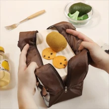 New Arrival High Capacity 3d Patterned Cute Visual 3d Cartoon Insulated Lunch Bag For Outdoor Activities, Work And School With Thickened Aluminum Foil Lining - Black - View 7