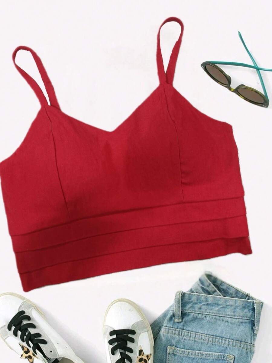 Women Tank Tops & Camis - Red - View 1