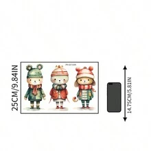 3入組可愛動物風格家居裝飾牆貼,適用於客廳臥室,兒童房裝飾用