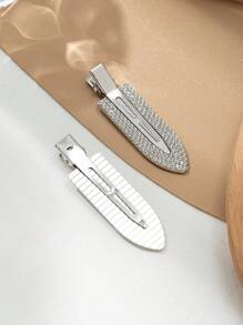 2 pezzi Fermagli per capelli senza tracce con strass, adatti per festival, uso quotidiano e abbinamento per feste, fermagli a pinza per capelli, accessori per la scuola