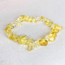 Natural Stone Bracelet Crystal Healing Chip Chain Bracelets ,Gemstone Polished Asymmetrical Crystals Stone - Multicolor - View 24